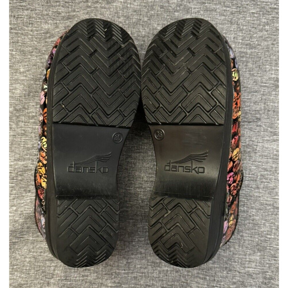 Dansko Professional Clogs Multicolor Viola Dot Cursive Slip On SIZE EU 36/US 5.5 - Picture 8 of 10